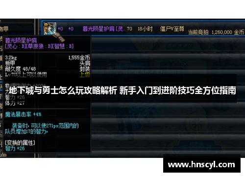 地下城与勇士怎么玩攻略解析 新手入门到进阶技巧全方位指南